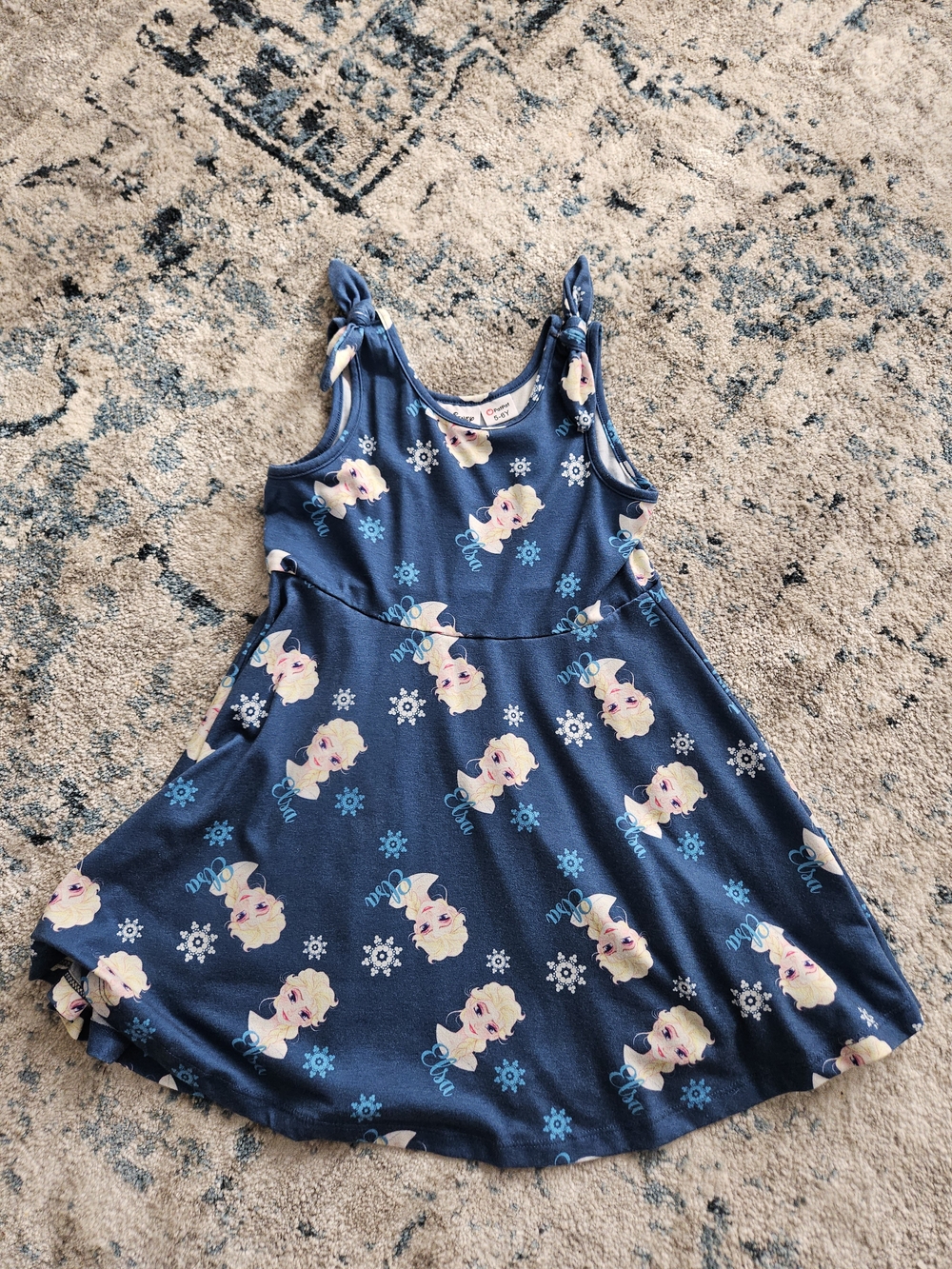 Disney Blue Elsa Print Dress